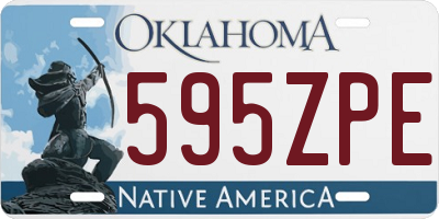 OK license plate 595ZPE