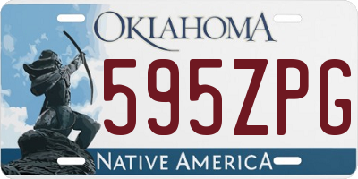 OK license plate 595ZPG
