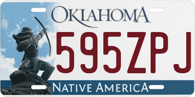 OK license plate 595ZPJ