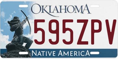 OK license plate 595ZPV