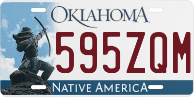 OK license plate 595ZQM