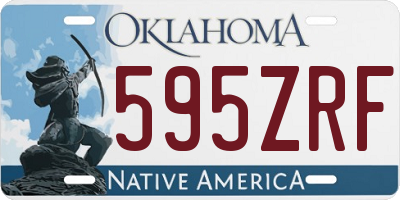 OK license plate 595ZRF