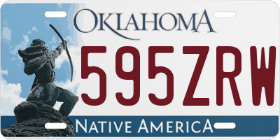 OK license plate 595ZRW