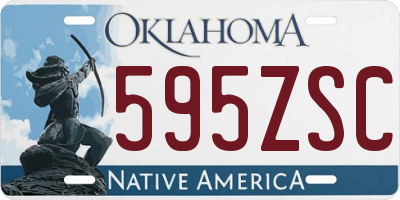 OK license plate 595ZSC