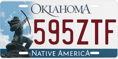 OK license plate 595ZTF
