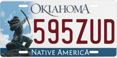 OK license plate 595ZUD