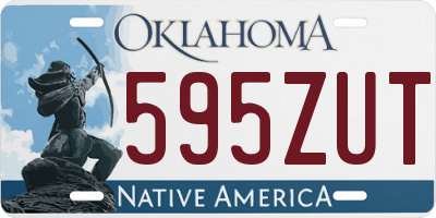 OK license plate 595ZUT