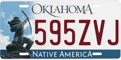 OK license plate 595ZVJ