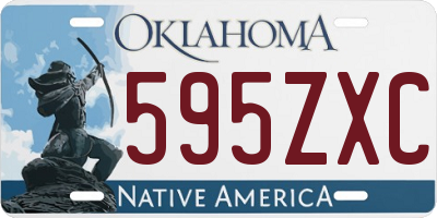 OK license plate 595ZXC