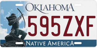 OK license plate 595ZXF