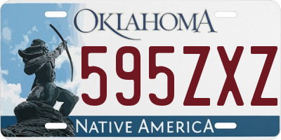 OK license plate 595ZXZ