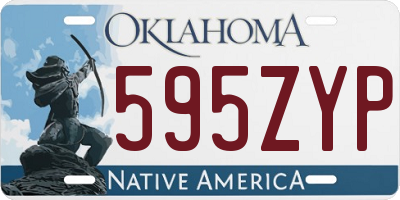 OK license plate 595ZYP