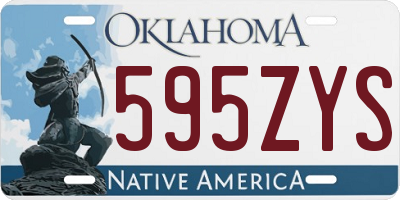 OK license plate 595ZYS