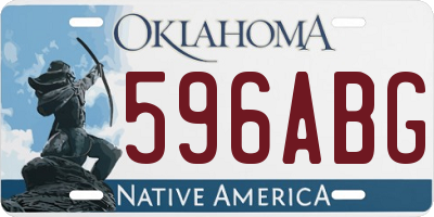 OK license plate 596ABG