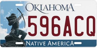 OK license plate 596ACQ
