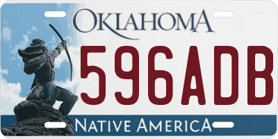 OK license plate 596ADB