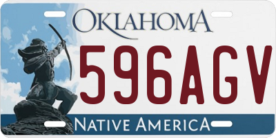 OK license plate 596AGV