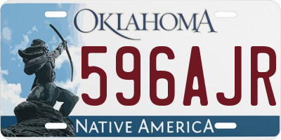 OK license plate 596AJR