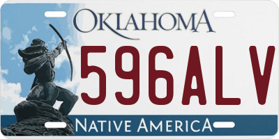 OK license plate 596ALV