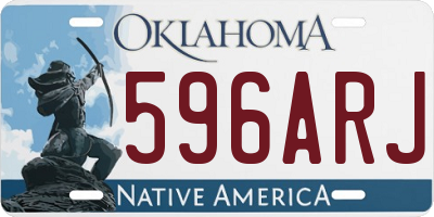 OK license plate 596ARJ