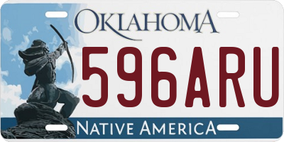 OK license plate 596ARU
