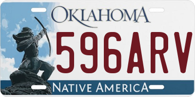 OK license plate 596ARV