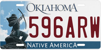 OK license plate 596ARW
