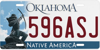 OK license plate 596ASJ