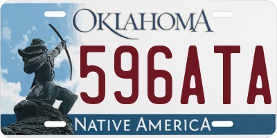OK license plate 596ATA