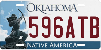 OK license plate 596ATB
