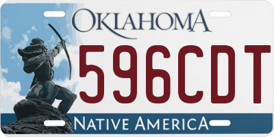 OK license plate 596CDT