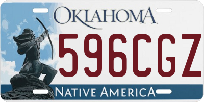 OK license plate 596CGZ