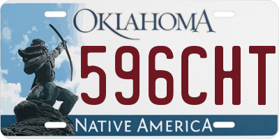 OK license plate 596CHT
