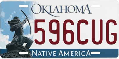 OK license plate 596CUG