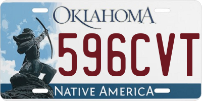 OK license plate 596CVT