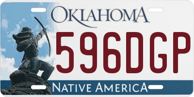 OK license plate 596DGP