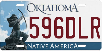 OK license plate 596DLR