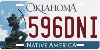 OK license plate 596DNI