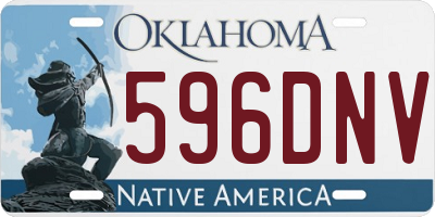 OK license plate 596DNV