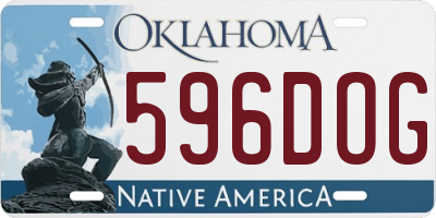 OK license plate 596DOG