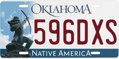 OK license plate 596DXS