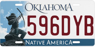 OK license plate 596DYB