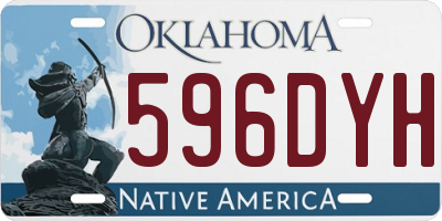 OK license plate 596DYH