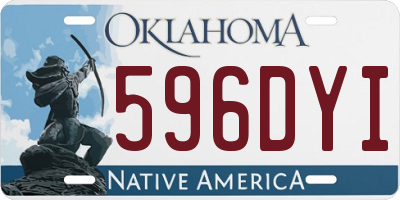 OK license plate 596DYI