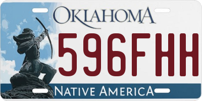 OK license plate 596FHH