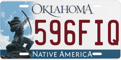 OK license plate 596FIQ