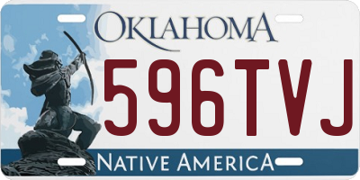 OK license plate 596TVJ
