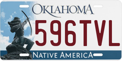 OK license plate 596TVL