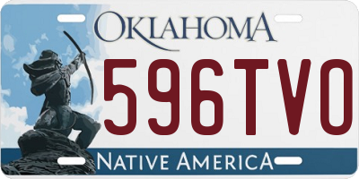 OK license plate 596TVO