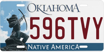 OK license plate 596TVY